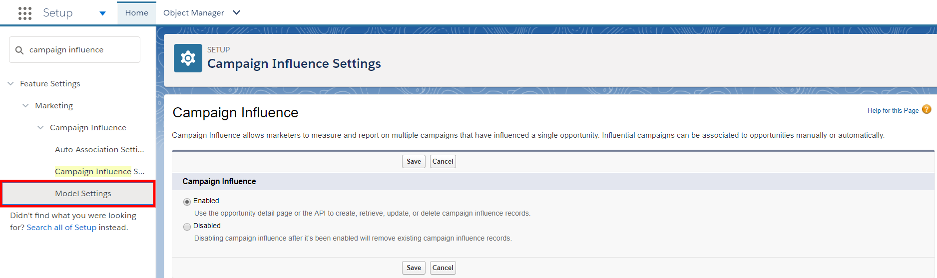 Campaign Influence Setup 3