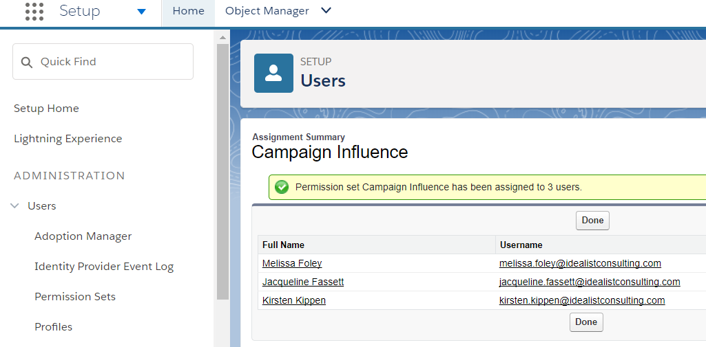 Campaign Influence Setup 6.10