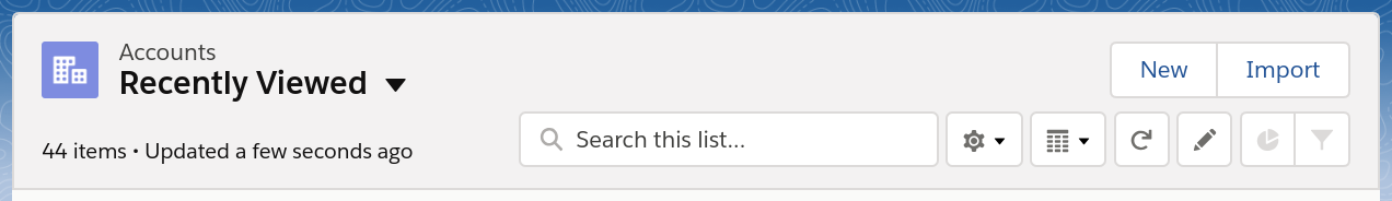 List views search field in salesforce winter 19