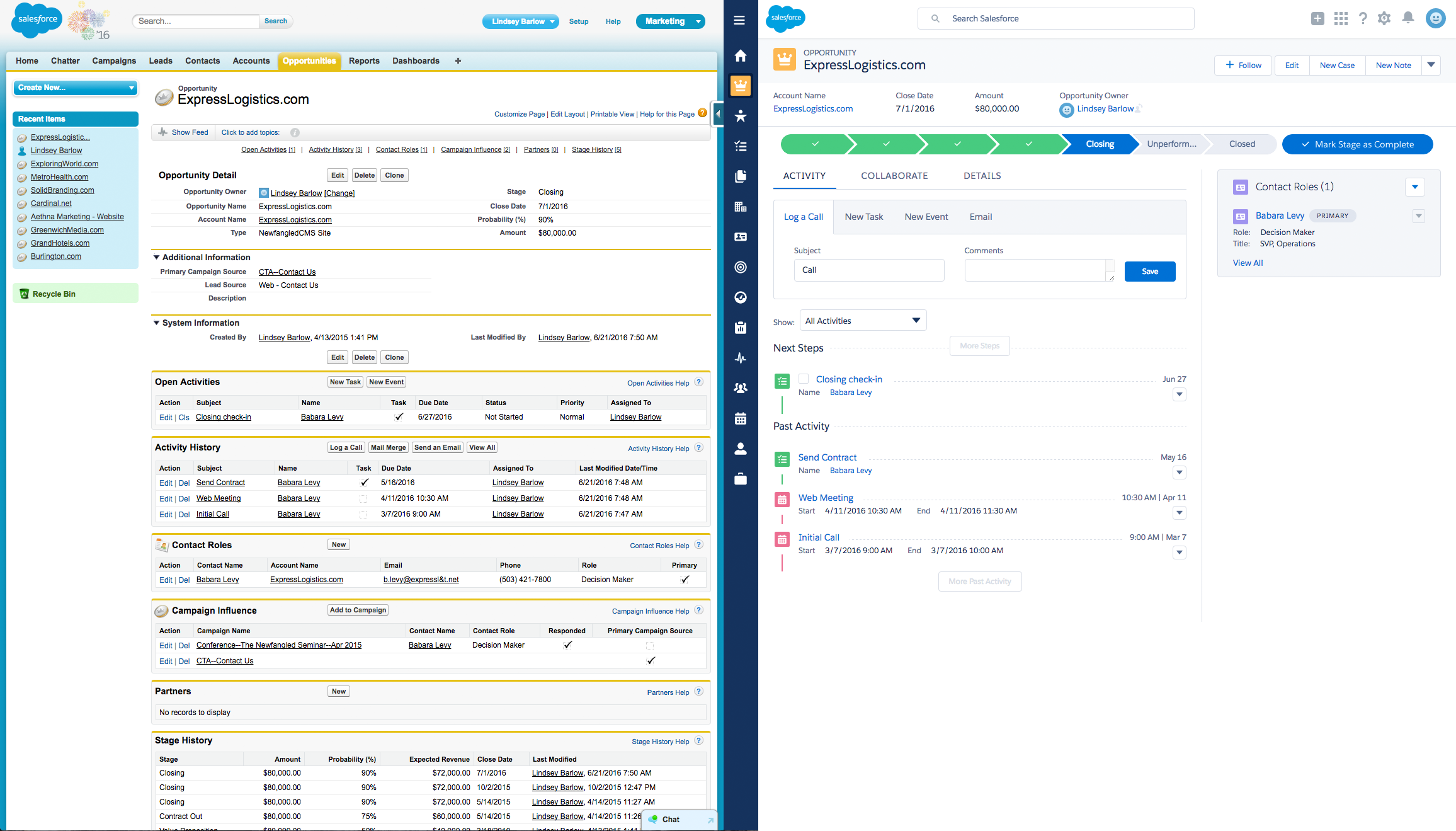 newfangled salesforce classic vs lightning