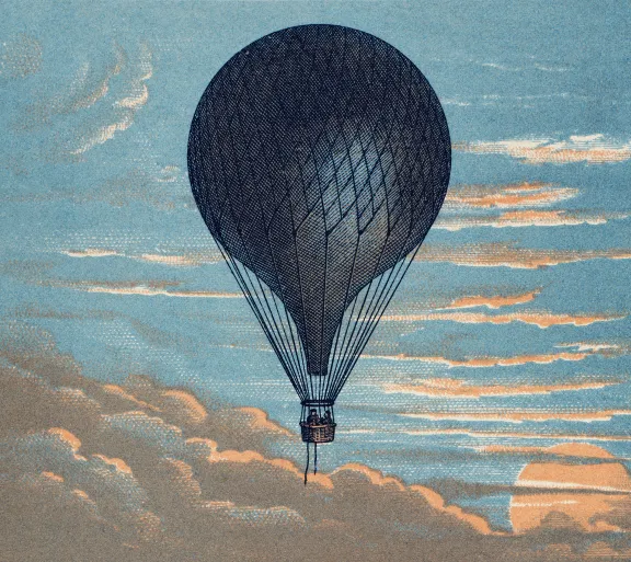 illustration of hot air balloon