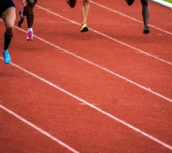 runner on a track