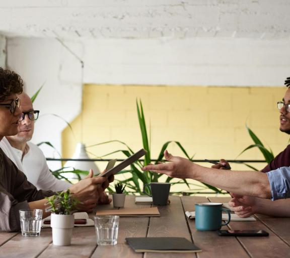 people sitting at table