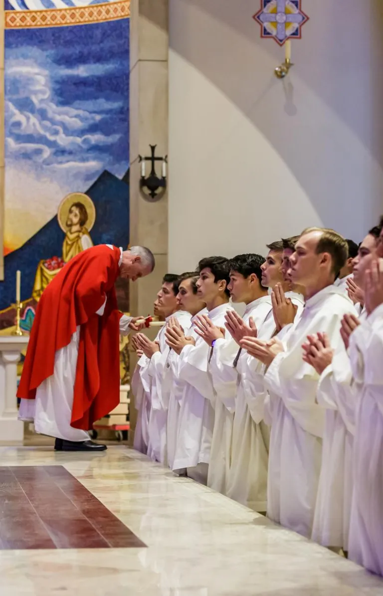 men praying