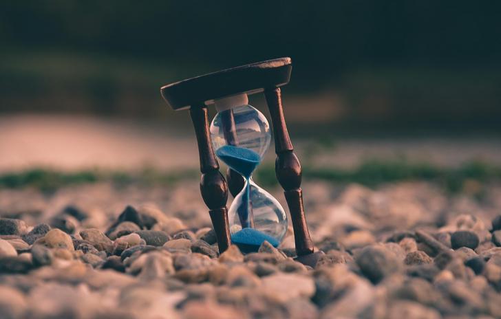 hourglass in sand