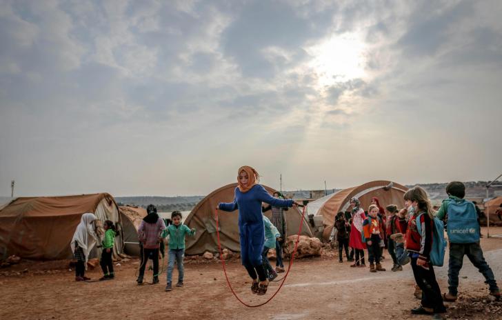 children jump-roping