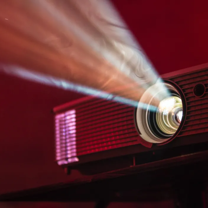 projector shining a light