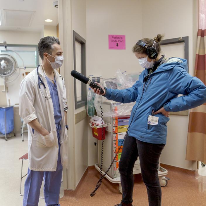 woman interviewing doctor