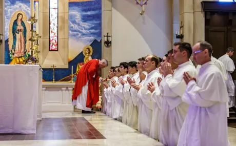 men praying