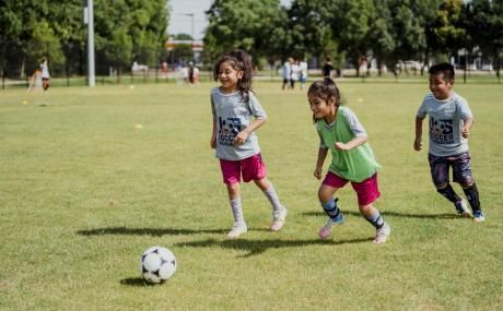 kids playing soccer