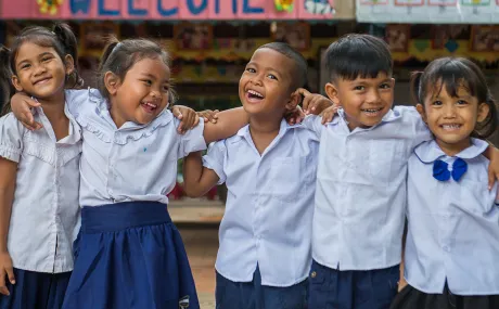 kids smiling
