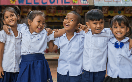 kids smiling