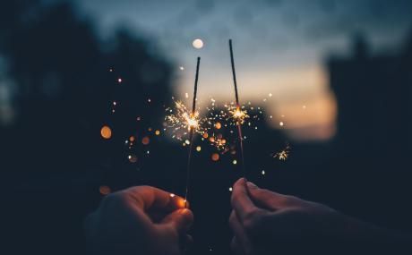 two sparklers