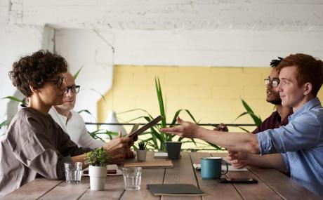 people sitting at table